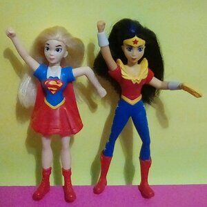 McDonald's DC super girl & wonder woman dolls